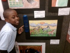 Jordan's picture drawn for the 2009 Houston Rodeo